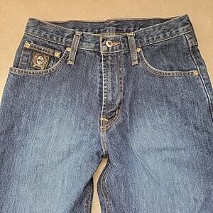 Cinch Jeans Men 28x32 Blue Dark Wash Straight Leg Western Work Wear Cowboy Ranch